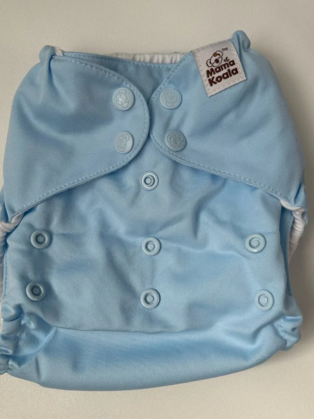 NEW Mama Koala Pocket Cloth Diaper OS Light Blue No Insert